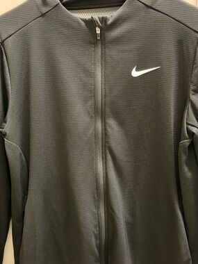 Brand new Nike Black Jacket with White Swoosh Full-Zip